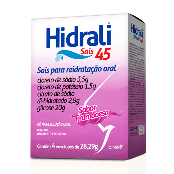 Hidrali Sais 45 Framboesa Com 4 Envelopes de 28.97g